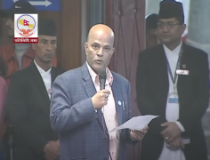 बालेनलाई सांसद सिंहको चुनौती :हिम्मत भए संसद भवन भत्काएर देखाऊ