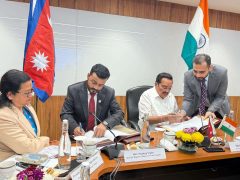 खानेपानीमन्त्री यादव र भारतीय जलशक्तिमन्त्री पाटीलद्धारा वासक्षेत्रको विकास सम्बन्धी समझदारीपत्रमा हस्ताक्षर