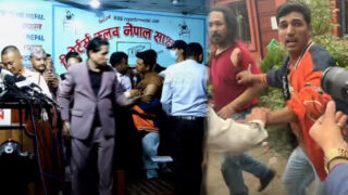 सुदन गुरुङकाे पत्रकार सम्मेलनमा हंगामा, झण्डै कुटाकुट !