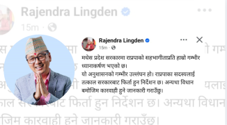 मधेसमा सत्ता संकट: सरकारबाट फिर्ता हुन राप्रपाका मन्त्रीलाई लिङ्देनको निर्देशन