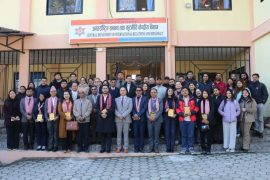 अन्तर्राष्ट्रिय सम्बन्ध तथा कूटनीतिमा त्रिविकै पहिलो विद्यावारिधि डा. चन्दसहितका विद्यार्थी सम्मानित